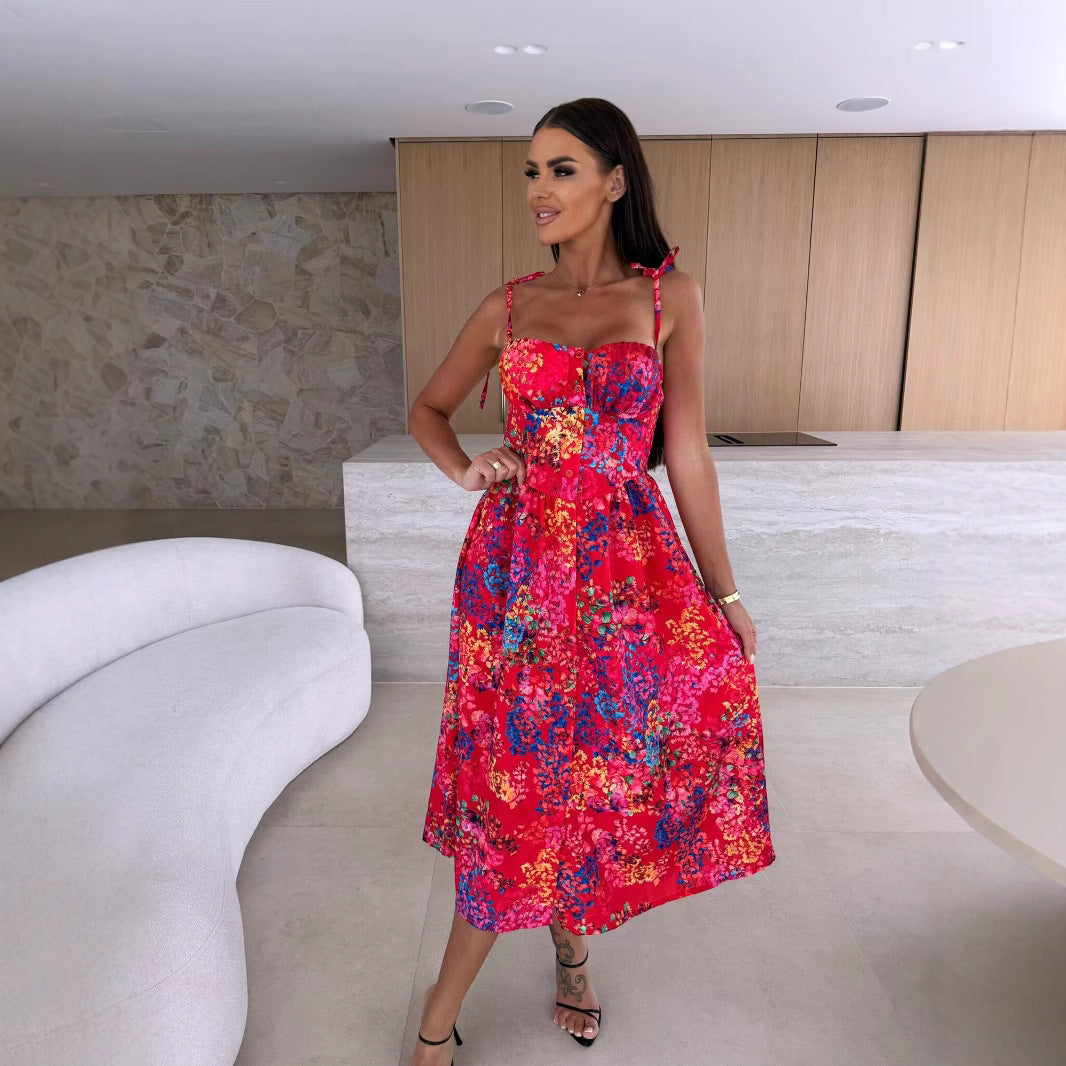 Robe Nuisette à Col Bardot – Imprimé Couleur et Look Stylé